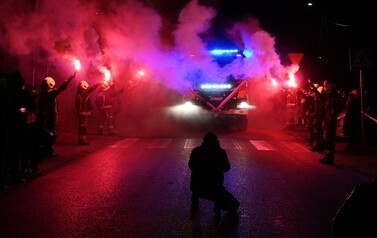 Nowy ciężki sprzęt ratowniczo-gaśniczy, widok z przodu 
