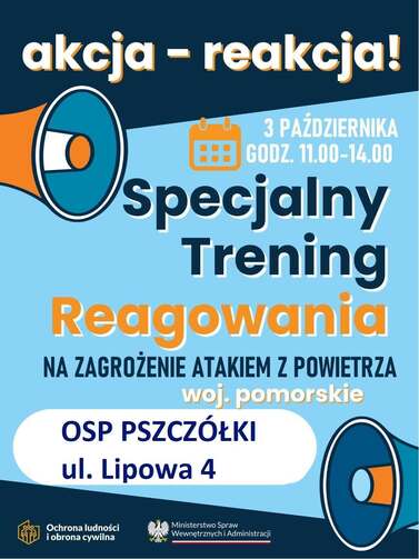 Specjalny trening reagowania na zagrożenie atakiem z powietrza w Pszcz&oacute;łkach