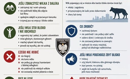 Zdjęcie do Jak zachować się w przypadku spotkania wilka?